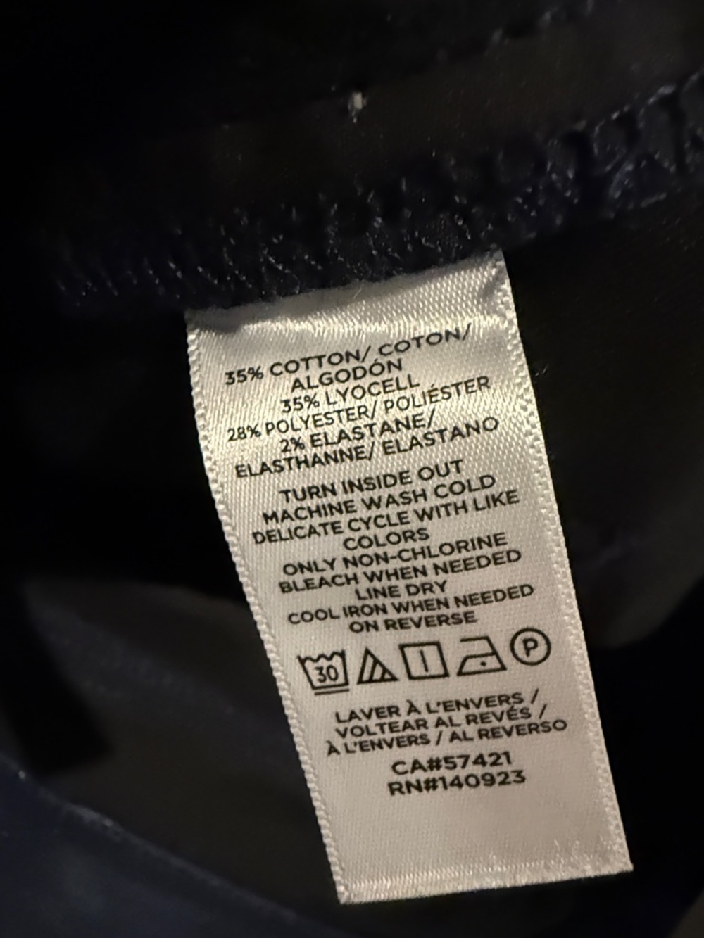 LOFT Navy Coated Skinny Jeans - Picture 9 of 9